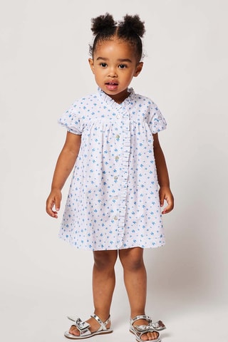 Vestido - Azul-real e branco
