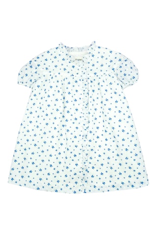 Vestido - Azul-real e branco