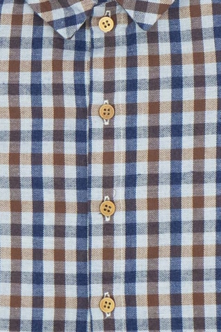 Camisa - Azul-cobalto e bege