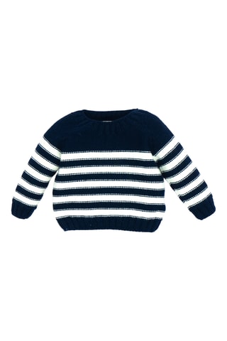 Camisola em lã mérino - Azul-marinho