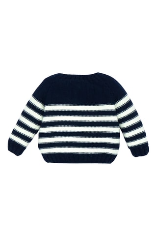 Camisola em lã mérino - Azul-marinho