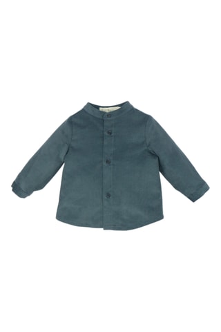 Camisa em veludo - Azul - cinzento