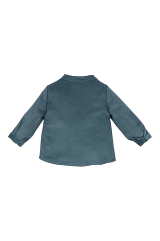 Camisa em veludo - Azul - cinzento
