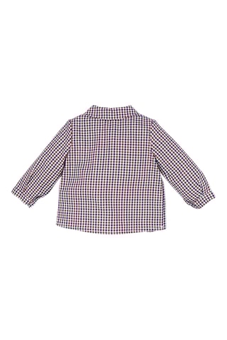 Camisa - Vermelho e azul-marinho