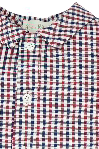 Camisa - Vermelho e azul-marinho
