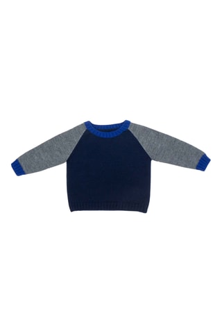 Camisola de lã - Azul e cinzento