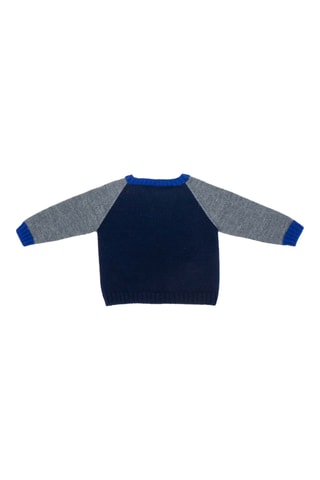 Camisola de lã - Azul e cinzento