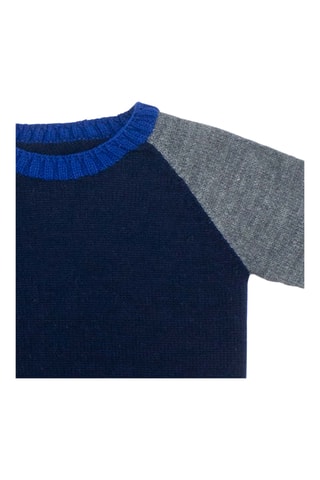 Camisola de lã - Azul e cinzento