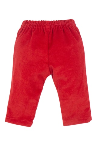 Calças em veludo - Vermelho