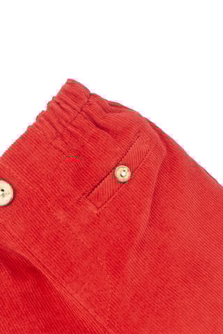 Calças em veludo - Vermelho