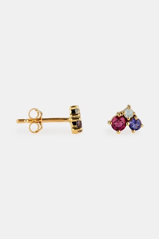 Puces - Or jaune 18 carats, topaze, lolite et rhodolite