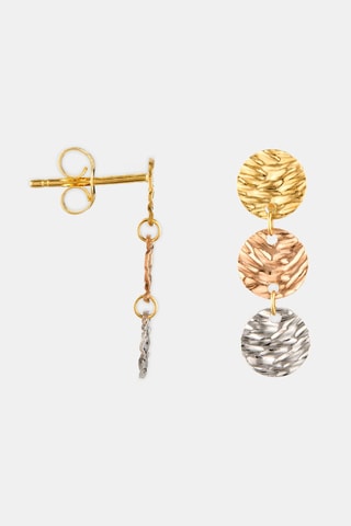 Boucles d'oreilles - Or rose, or jaune et or blanc