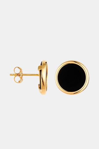 Boucles d'oreilles  - Or jaune et onyx