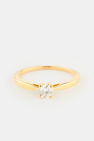 Solitaire - Or jaune et diamant