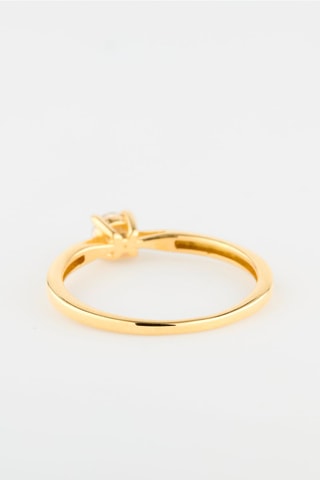 Solitaire - Or jaune et diamant