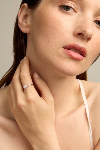 Bague - Or blanc 18 carats et diamants