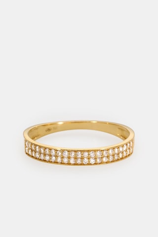 Bague - Or jaune 18 carats et diamants
