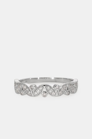 Bague - Or blanc 18 carats et diamants