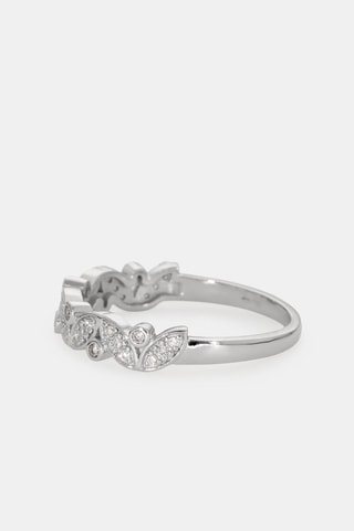 Bague - Or blanc 18 carats et diamants