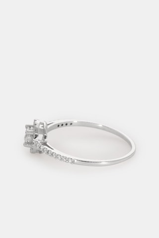 Bague - Or blanc 18 carats et diamants