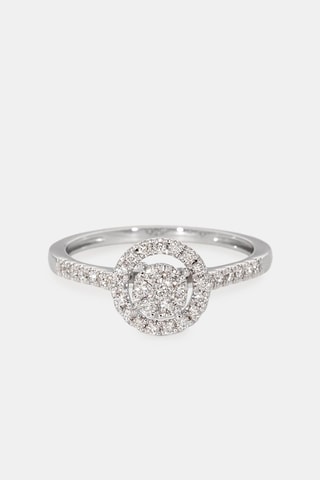 Bague - Or blanc 18 carats et diamants