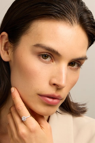 Bague - Or blanc 18 carats et diamants