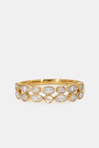 Bague - Or jaune 18 carats et diamants