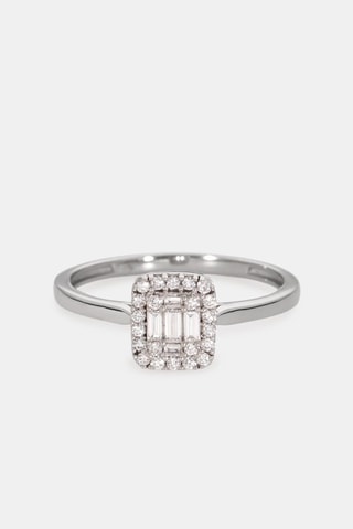 Bague - Or blanc 18 carats et diamants