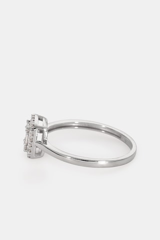 Bague - Or blanc 18 carats et diamants