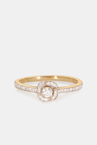 Bague - Or jaune 18 carats et diamants