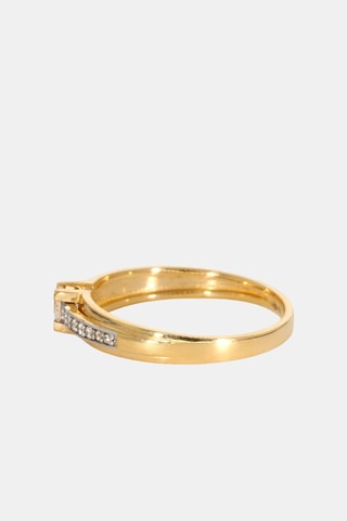Bague - Or jaune 18 carats et diamants