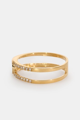 Bague - Or jaune 18 carats et diamants