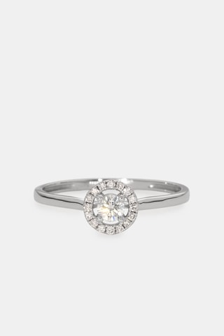 Bague - Or blanc 18 carats et diamants