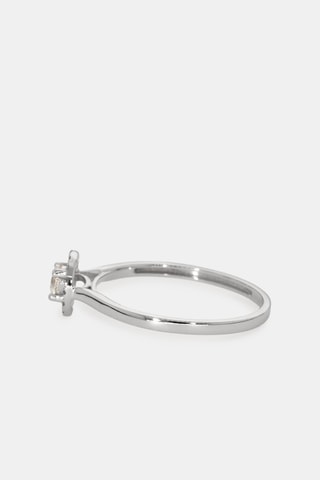 Bague - Or blanc 18 carats et diamants