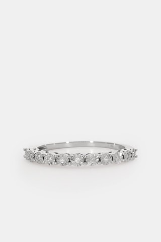 Bague - Or blanc 18 carats et diamants
