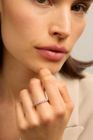 Bague - Or blanc 18 carats et diamants