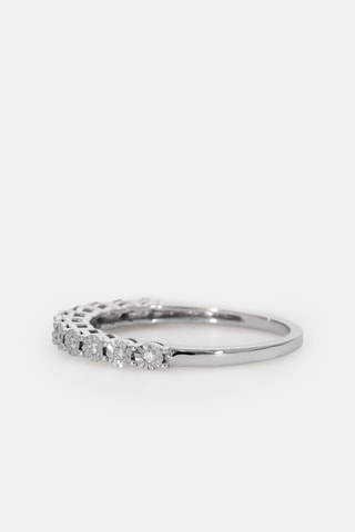 Bague - Or blanc 18 carats et diamants