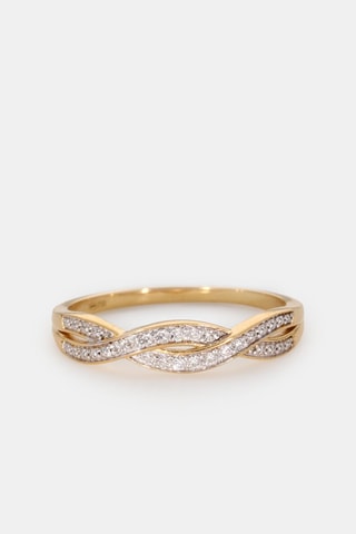 Bague - Or jaune 18 carats et diamants