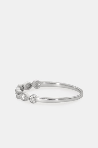 Bague - Or blanc 18 carats et diamants