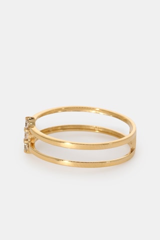 Bague - Or jaune 18 carats et diamants