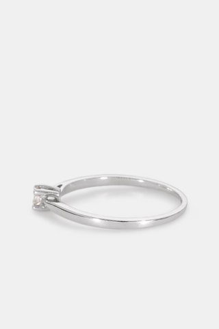 Bague - Or blanc 18 carats et diamant