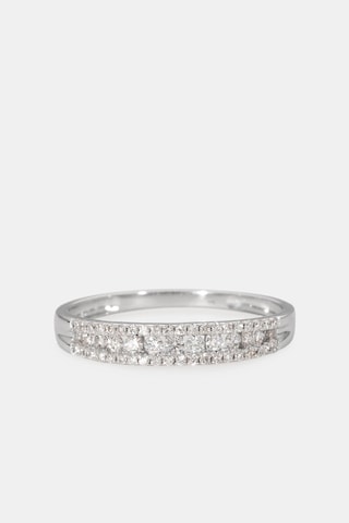 Bague - Or blanc 18 carats et diamants