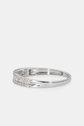 Bague - Or blanc 18 carats et diamants