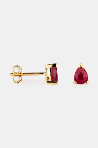 Puces - Or jaune 18 carats et rubis