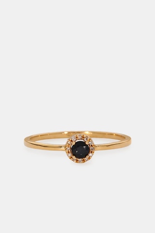 Bague - Or jaune 18 carats, saphir et diamants