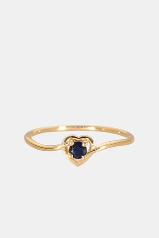 Bague - Or jaune 18 carats et saphir