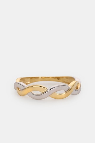 Bague - Or jaune 18 carats et blanc