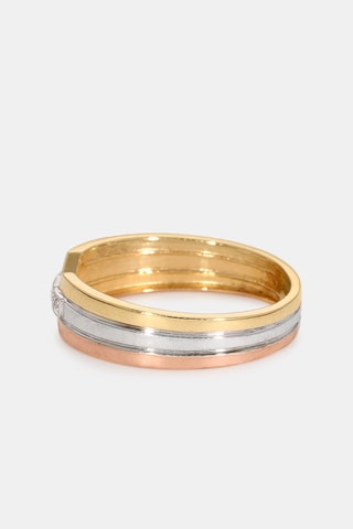 Bague - Or jaune 18 carats, Or blanc 18 carats, or rose et diamants