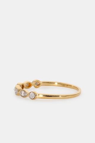 Bague - Or jaune 18 carats et diamants