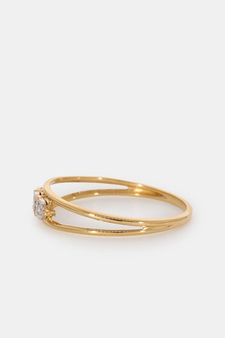 Bague - Or jaune 18 carats et diamants
